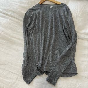 lululemon athletica license to train Gray Long Sleeve Top - 6